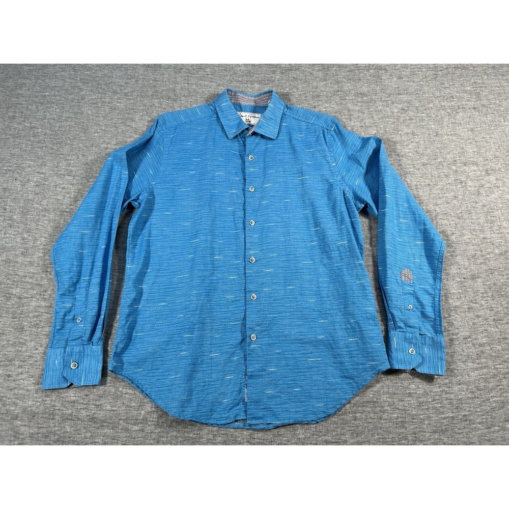 Robert Graham Classic Fit Shirt Mens Medium Blue Long Sleeve Button-Up